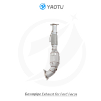 YT 304 knalpot sistem baja tahan karat, knalpot dengan katalis dan Isolasi Panas dirancang untuk Ford Focus