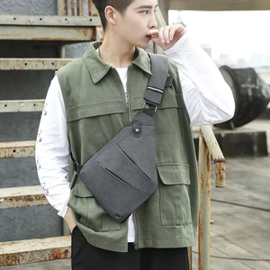 Bolsa de Pecho Pequeña Ultrafina Antirrobo para Hombre, Mini Bolsa Cruzada de un Solo Hombro para Viajes, Deportes - Product Image 6