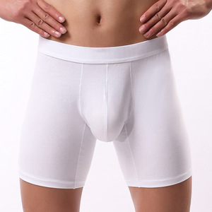 Wholesale Long Leg Mid-Rise Cotton Breathable <strong>Men</strong> Underwear with Comfortable Ball <strong>Pouch</strong> for Running Soccer Sporty <strong>Boxer</strong> - Product Image 2