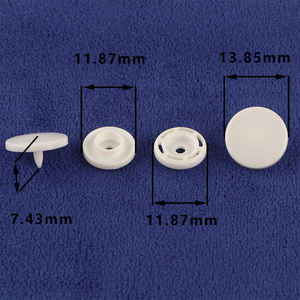 Ventas de fábrica Cuatro piezas T5 T8 <span class=keywords><strong>T16</strong></span> Sujetador de botón a presión de plástico Logotipo personalizado Tamaños grandes Presione el botón a presión de plástico - Product Image 2