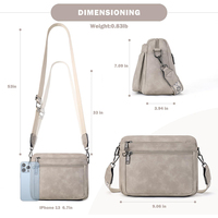 Borsa a Tracolla di Lusso Personalizzabile per Donna in Pelle PU con Chiusura a Cerniera Impermeabile Estiva con Cinghie Larghe in Poliestere