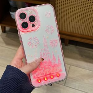 Nouveau <span class=keywords><strong>château</strong></span> <span class=keywords><strong>de</strong></span> feux d'artifice fantaisie lumineux adapté pour Apple 16Promax étui <span class=keywords><strong>de</strong></span> téléphone portable appel entrant Flash paquet complet Anti-chute - Product Image 2