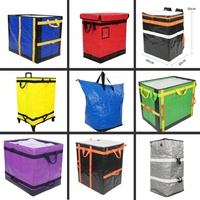 Sac de courses robuste et imperméable - Doublure épaisse tissée pour chariot à linge avec poignées pour l'épicerie, le marché et le transport