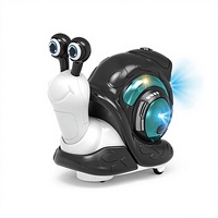 Jouet robot escargot électrique mécanique en plastique avec lumière, musique et rotation cardanique, jouet éducatif pour bébés de 0 à 3 mois
