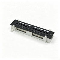 Panneau de brassage réseau Cat6 UTP 12 ports, 10 pouces, pour montage mural et en rack, avec connecteurs RJ45 Keystone, pour système de câblage LAN