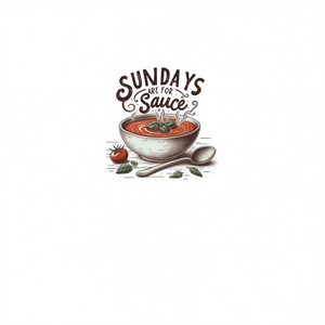 <b>Sundays</b> Are For Sauce Italian Food Long Sleeve T-Shirt Unisex Crew Neck Adult Promotional - Product Image 2