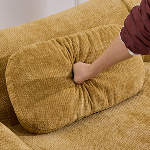 L Shape Modular Sectional <b>Sofa</b> Fabric Cushion Back Padded Arm Contemporary Living Room <b>Set</b> With Ottoman - Product Image 5