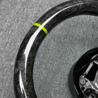 Volant de direction de voiture en carbone forgé pour BMW F10 F20 F22 F30 F31 F32 F33 F36 M3 M4 E90 E92 E93 Volant de direction en cuir vert personnalisé