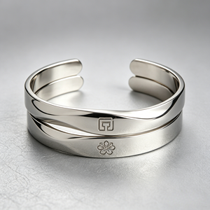 Bracelet en acier inoxydable gravé sur mesure avec texte personnalisé, citation motivante, bijou de poignet, cadeau OEM - Product Image 3