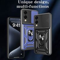 Coque de téléphone armure de fenêtre coulissante pour Huawei Nova 12i 13 Pro 5G Magic 7 Honor X9C X60 200 Smart Metal Ring TPU + PC Cover