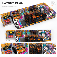 Équipement de terrain de jeu intérieur personnalisé, labyrinthe en plastique et en bois, aventure ludique, usage commercial, centre commercial, maison, école, qualité professionnelle, 200 m²