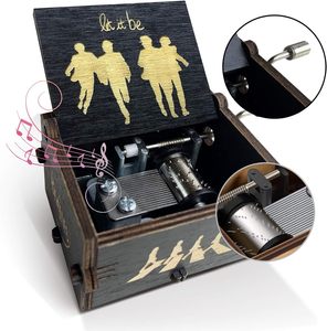 กล่องดนตรีไม้หมุนมือพร้อมเพลง 'You Are My Sunshine' <span class=keywords><strong>ย</strong></span>ุค 30s ของขวัญรักษ์โลกสำหรับแฟนๆ วันเกิด คริสต์มาส วันวาเลนไทน์ - Product Image 5