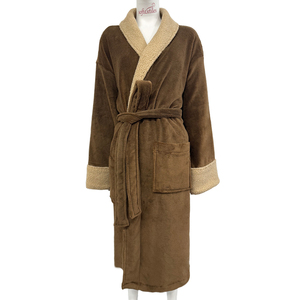 Wholesale Coral Fleece Bathrobe Women Winter Warm Sailor CollarThick Sailor Collar Style <strong>Dressing</strong> <strong>Gown</strong> Cozy Factory Direct - Product Image 1