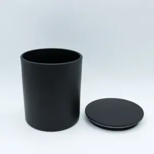 Nice thinner by Camett brand name New design on matte black candle Jars 10OZ Wholesale Matte black candle jar