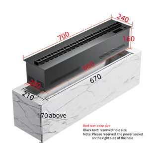इनडोर सजावटी 30 इंच इलेक्ट्रिक फायरप्लेस के नेतृत्व वाली लौ को होटल के लिए 3 डी पानी वाष्प इलेक्ट्रिक फायरप्लेस - Product Image 6