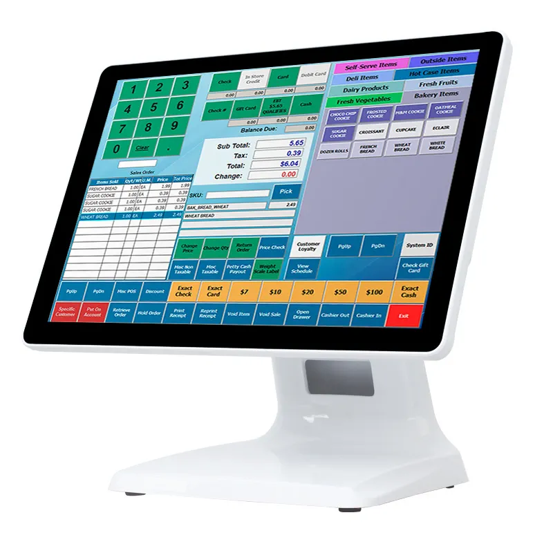 15.6 Inch Alles In Een Windows Pos-systeem Retail Kassa Punt Van Verkoop Pos Terminal Systeem