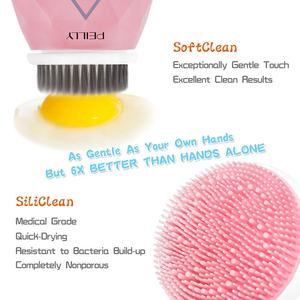 Cepillo de Limpieza Facial Eléctrico Sónico de Silicona 2 <span class=keywords><strong>en</strong></span> <span class=keywords><strong>1</strong></span>, Dispositivo Suave con Vibración - Product Image 5