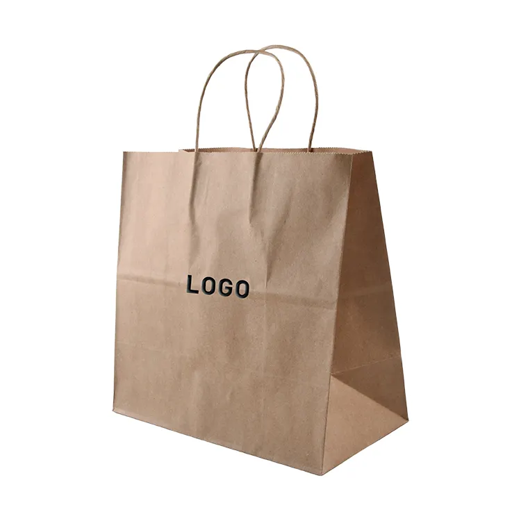 कस्टम लोगो के साथ क्राफ्ट बैग पेपर बैग ब्राउन क्राफ्ट पेपर शॉपिंग बैग