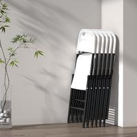 Chaise pliante en plastique robuste, ergonomique et moderne Nazhura 350, avec cadre en acier renforcé, capacité de charge élevée, OEM/ODM, lot de 6.