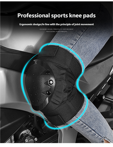 Ensemble de 4 protections anti-chute pour motocross tout-terrain avec logo personnalisé, genouillères courtes, coudières, protège-jambes, équipement de protection pour moto - Product Image 2