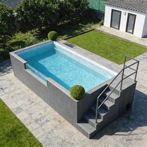 Piscine Spa Extérieure Multifonctionnelle Prête à l'Emploi Hors-Sol avec Pompe Intelligente, Bassin de Nage en Fibre de Verre et Cadre (Ventes) - Product Image 2