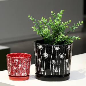 Macetas de Cerámica con Diseño de Fuegos Artificiales, Elegantes y <span class=keywords><strong>Bonitas</strong></span>, para Adornos de Jardín - Product Image 2