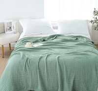 Couverture de lit en gaze de mousseline à six couches 150*200cm, personnalisable, en pur coton, épaissie, grande serviette de bain, transfrontalière