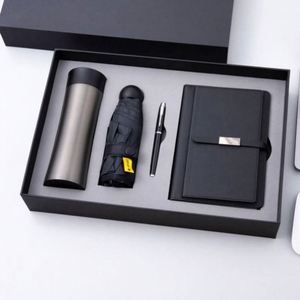Luxury Corporate Custom Pu Leather Hardcover A5 Notebook Silk Screen Printed Vacuum Flask <b>Box</b> <b>Gift</b> Set - Product Image 1