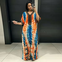 Nouvelle Robe Kaftan Bubu Élégante en Strass, Ample, Grande Taille, Imprimé Tie-Dye, pour Femmes Musulmanes Africaines et du Moyen-Orient, pour la Maison, les Fêtes et la Prière