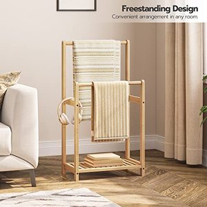 Estante de Almacenamiento Multifuncional de Madera de 2 Niveles para Toallas y Libros, con Logotipo Personalizado OEM/ODM, 16.5x9.4x30.5 Pulgadas, para Baño, Venta al Por Mayor - Product Image 1