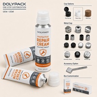 Tube en aluminium pliable de luxe 30ml 50ml 80ml pour emballage de crème solaire haut de gamme