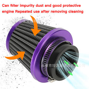 Filtre à air cylindrique violet de 35 mm pour moto tout-terrain, pièce de rechange en aluminium à haut débit - Product Image 4
