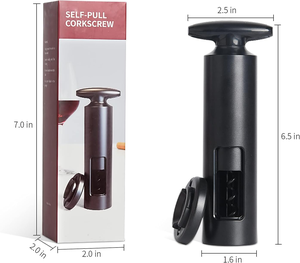 Tire-bouchon manuel portable Tik Tok très populaire, réutilisable, avec coupe-capsule pour bouteilles de vin - Product Image 2