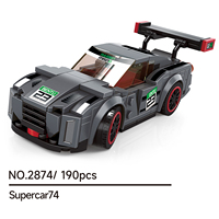 Wange 2874 Superauto Deportivo, Bloques de Construcción Creativos MOC, Modelo de Ladrillos, Juego de Bloques de Construcción Educativos para Niños, Coche de Juguete de Plástico