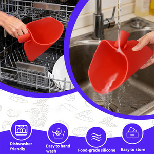 Silicone Flour Funnel Wide Mouth <b>Baking</b> <b>Accessory</b> For Kitchen Aid Mixer Red Black White - Product Image 4