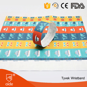 Customized Logo Print Disposable Wristband Synthetic Paper Bracelets Personalized Tyvek Wristbands Paper Wristband for Events