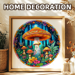 Puzzle in <span class=keywords><strong>legno</strong></span> best-seller con funghi nel <span class=keywords><strong>bosco</strong></span> profondo, pezzi irregolari a forma <span class=keywords><strong>di</strong></span> animali, puzzle piatto in <span class=keywords><strong>legno</strong></span> - Product Image 3