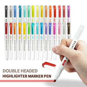 Năm Mới Thiết Kế Hai Đầu Mềm Pastel Huỳnh Quang Bút Thiết Lập Xiên Bàn Chải Tip <span class=keywords><strong>Highlighters</strong></span> Cho Trường Dòng Bản Vẽ - Product Image 3