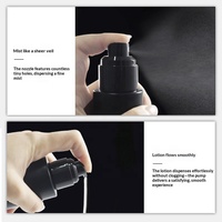 Flacon pompe cosmétique mat noir anti-lumière 100ml 60ml, pot en verre pour crème 50g 30g, ensemble d'emballage premium pour toner et sérum