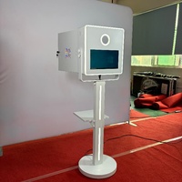 Photo Booth Selfie 15,6 inci untuk Pesta, Kompatibel dengan Kamera, iPad & Smartphone dengan Kamera dan Printer