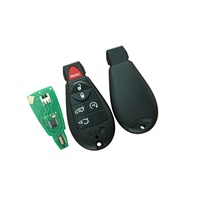 Clé télécommande Chry à 6 boutons sans logo (FOBIK/433 Mhz/Puce 46/Déverrouillage, Verrouillage, Ouverture de hayon, Démarrage à distance, Fonction panique)