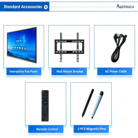AWSTOUCH Fabrieks Prijs 4k 86 55 65 75 85 98 Inch Android/OPS Touchscreen Digitaal Whiteboard Smartboard Interactief Whiteboard