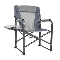 Chaise de réalisateur moderne en aluminium léger avec table latérale pour le camping et l'extérieur