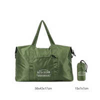 56*43*17cm tempat penyimpanan ritsleting wanita kapasitas besar modis tas perjalanan penerbangan dapat dilipat dua tas tangan pembawa huruf sama