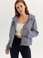 Sweats à capuche zippés personnalisés pour femmes sweats à manches longues tenues d'automne pulls surdimensionnés vestes de mode décontractées en gros