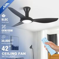 Ventilateur de plafond LED encastré avec télécommande, 42 pouces, 3 pales ABS, homologué CB CE, avec lumière – Offre Spéciale