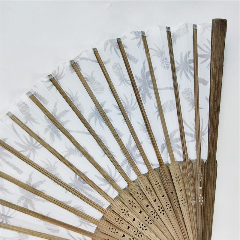 Испанский Цветочный складной Ручной Веер, персонализированный бамбуковый Ручной Веер