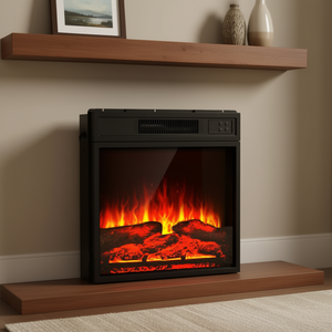 Chimenea Eléctrica Empotrable de 18 Pulgadas, Calentador Interior de Pared con Control Remoto y Niveles de Intensidad de Llama Ajustables - Product Image 2