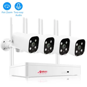 ANRAN Factory Price OEM 4CH 5MP Wireless Camera NVR Kit Full Color Night Vision 1920P IP Wifi CCTV NVR Security Camera System
