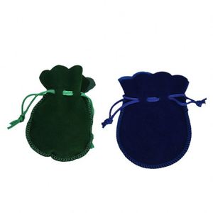 ถุงกำมะหยี่สองชั้นแบบรีไซเคิลได้สำหรับบรรจุภัณฑ์เครื่องประดับสุดหรู สีชมพู ปิดด้วยเชือกผูก ปรับแต่งขนาดได้ เหมาะสำหรับงานฝีมือและของขวัญ - Product Image 1